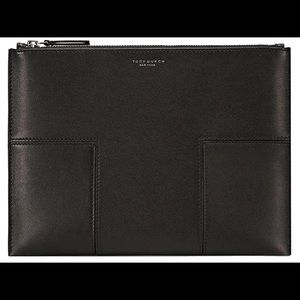 NWT Tory Burch T Block Medium Leather Pouch